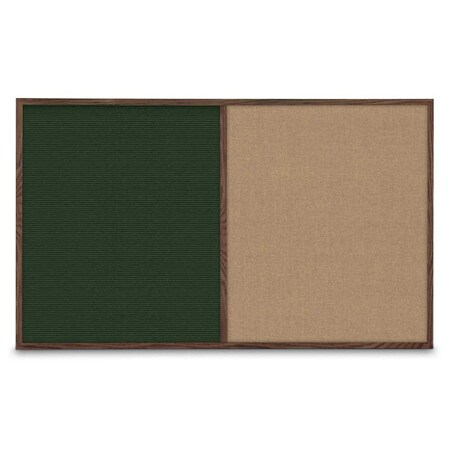 United Visual Products Sliding Door Indoor Enclosed Corkboard, 3 UV9000ACSH-SATIN-RUBBER